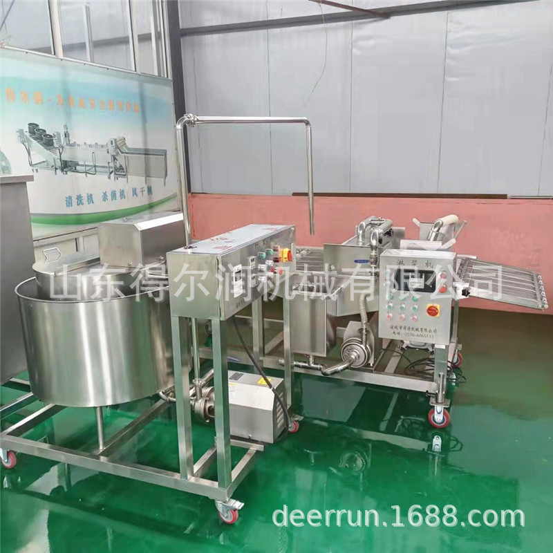黄河大鲤鱼上浆机 裹浆鲤鱼油炸流水线 淋浆机 循环使用 免费安装