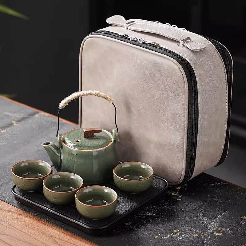 哥窑旅行茶具套装户外便携式一壶二杯轻奢高档陶瓷茶壶茶杯茶盘,鲜花速递/花卉仿真/绿植园艺,割草机/草坪机,淘宝优惠券,粉丝福利购,淘宝优惠卷