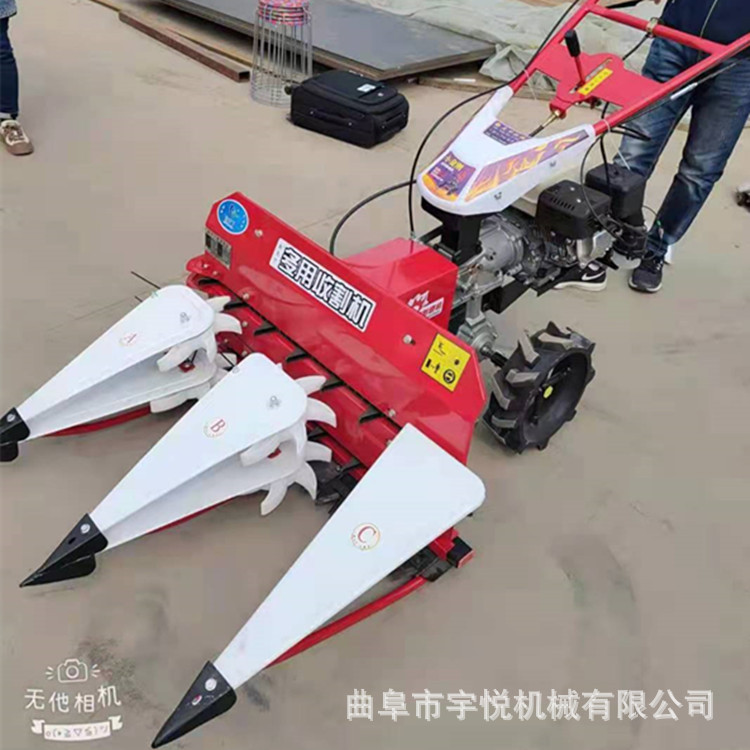 手推式小麦割晒机农用玉米秸秆收割机柴油电启动辣椒收获机