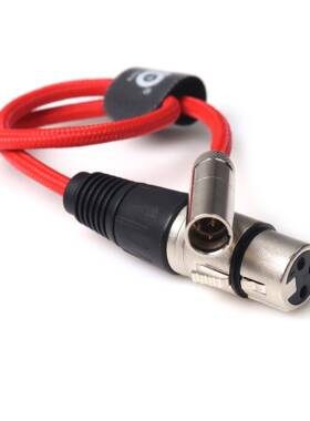 D-tap现货3Pin XLR母头对3Pin Mini xlr公尼龙直线红黑电源线