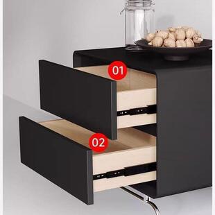 创意奶油风床头柜简约现代全实木小型卧室家用收纳柜免安装储物柜