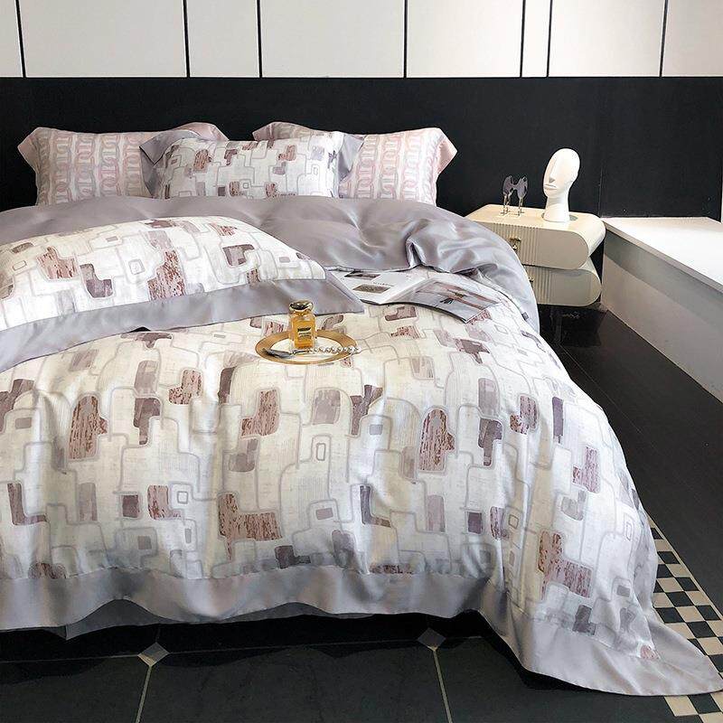 高端100支双面奥地利进口兰精天丝四件套莱赛尔纤维裸睡套件秕发