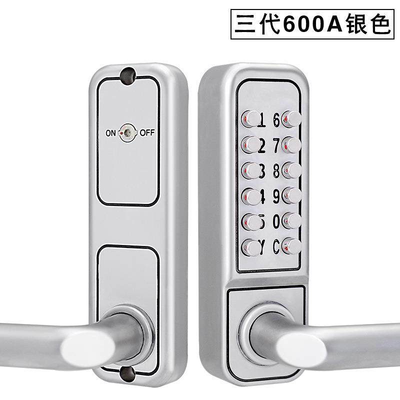 三代机械密码锁木门锁房门锁防水防晒不用电池电源简易更换密码
