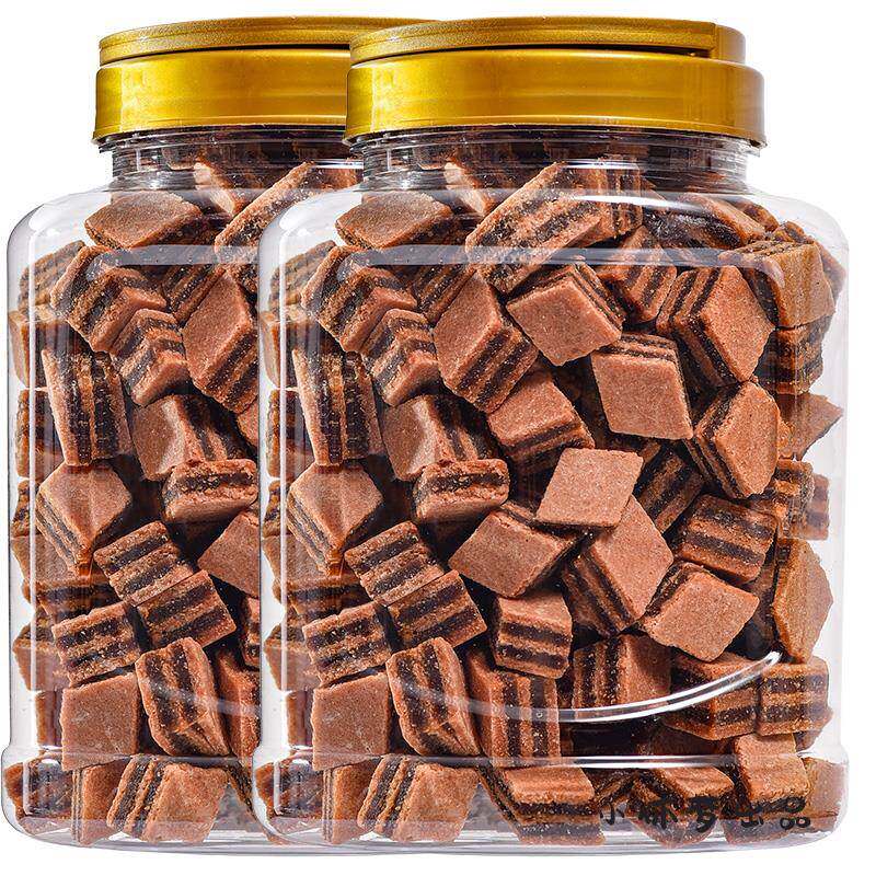 山楂汉堡500g一斤 罐装休闲 蜜饯儿童年小零食山楂糕夹心包邮休闲