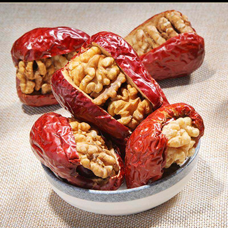 枣夹核桃红枣夹核桃仁枣加核桃枣核桃夹心500g美脑枣想核你在一起