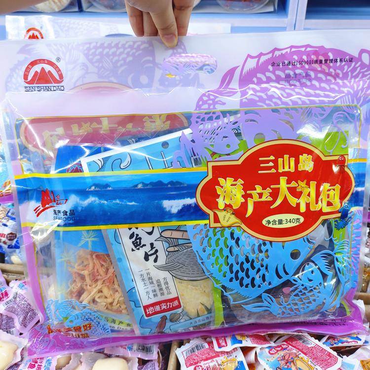 即食大连三山岛海鲜零食大礼包海产特产鳗鱼块鱿鱼丝烤鱼片伴手礼