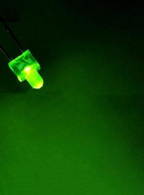 F2白发翠绿 高亮指示灯 2MM奶嘴型绿灯 2mm led 绿光灯珠发光管