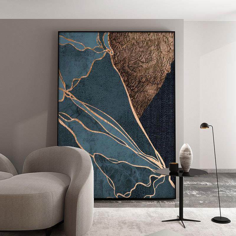 玄关装饰画抽象艺术风格客厅入户走廊过道现代简约轻奢挂画落地画