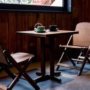 茶几复古折叠桌椅阳台休闲桌椅茶几庭院餐厅椅子靠背椅茶几家用