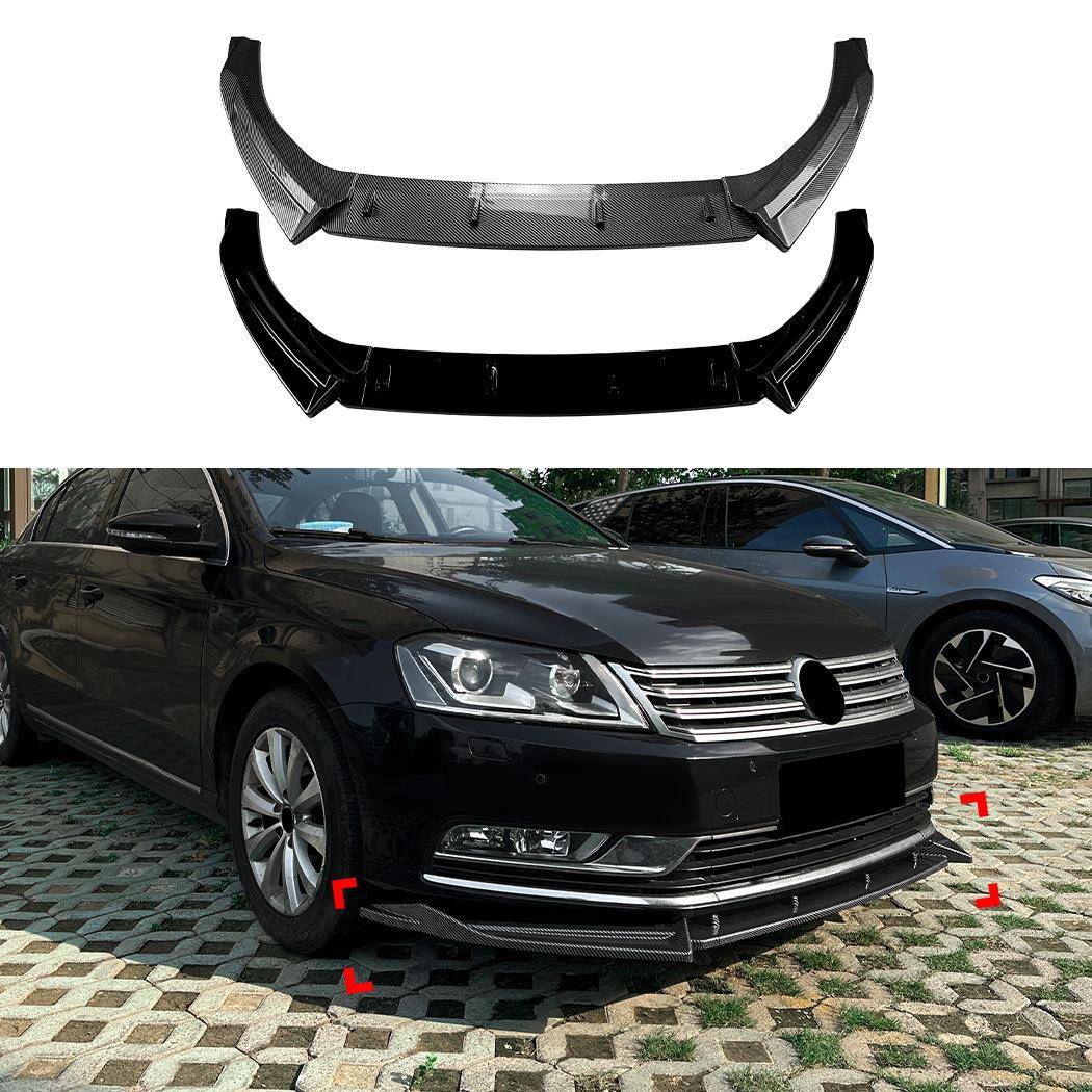 适用大众迈腾B7（海外帕萨特Passat）标准版前唇前铲扰流板改装