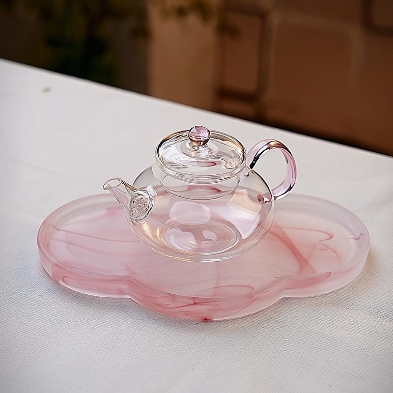 家用玻璃泡茶壶小号迷你小茶壶女士耐热花茶壶纯手工茶具