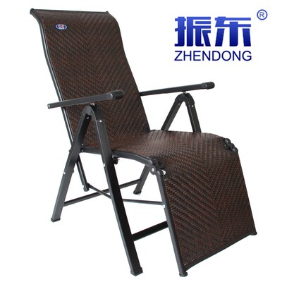 振东折叠躺椅阳台老人午睡午休椅家用高靠背椅子藤编夏天休闲凉椅