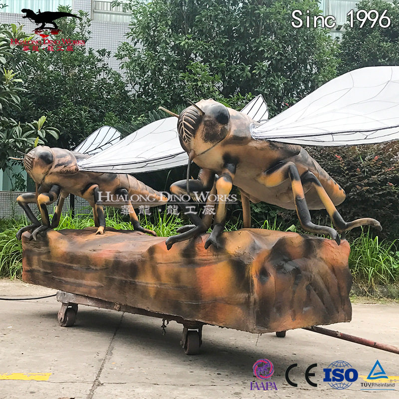 自贡源头厂家设计制作 仿真昆虫 机械电动蜜蜂 可动 森林主题产品