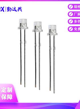 f3平头雾状白发蓝3mm蓝光蓝色指示灯散光长脚LED灯珠发光二级管