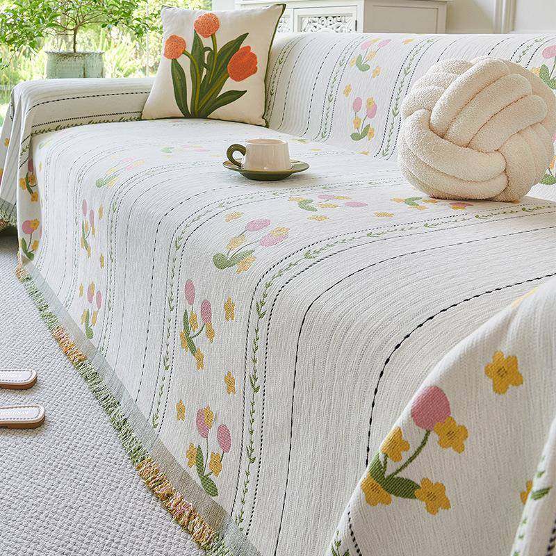 小清新田园风沙发盖布2025新款四季通用防猫抓沙发毯全盖式沙发巾,五金/工具,五金工具箱/五金收纳箱,淘宝优惠券,粉丝福利购,淘宝优惠卷