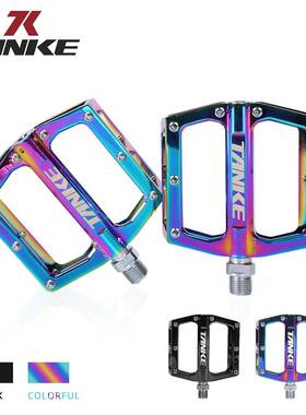 自行车踏板TANKE TP-20超轻铝合金彩色空心轴承配件山地车脚踏板