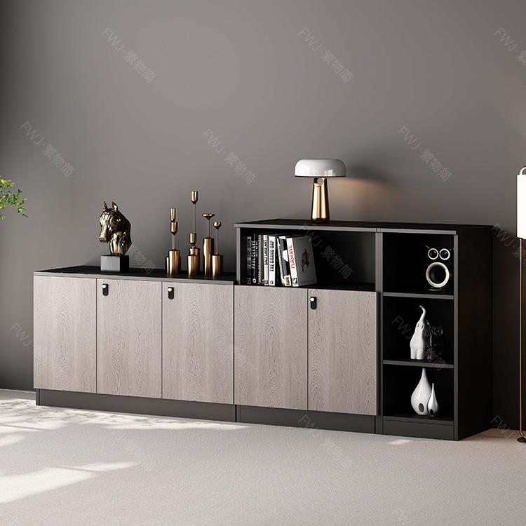 办公室文件柜地柜木质矮柜储物柜带锁资料柜隔断杂物收纳柜长条柜