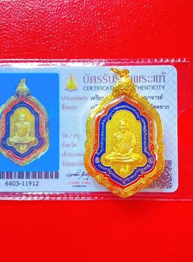 老秋泰国佛牌龙婆瑞爷禅南坤碧纳自身吊坠崇迪四掩面药师包壳开卡
