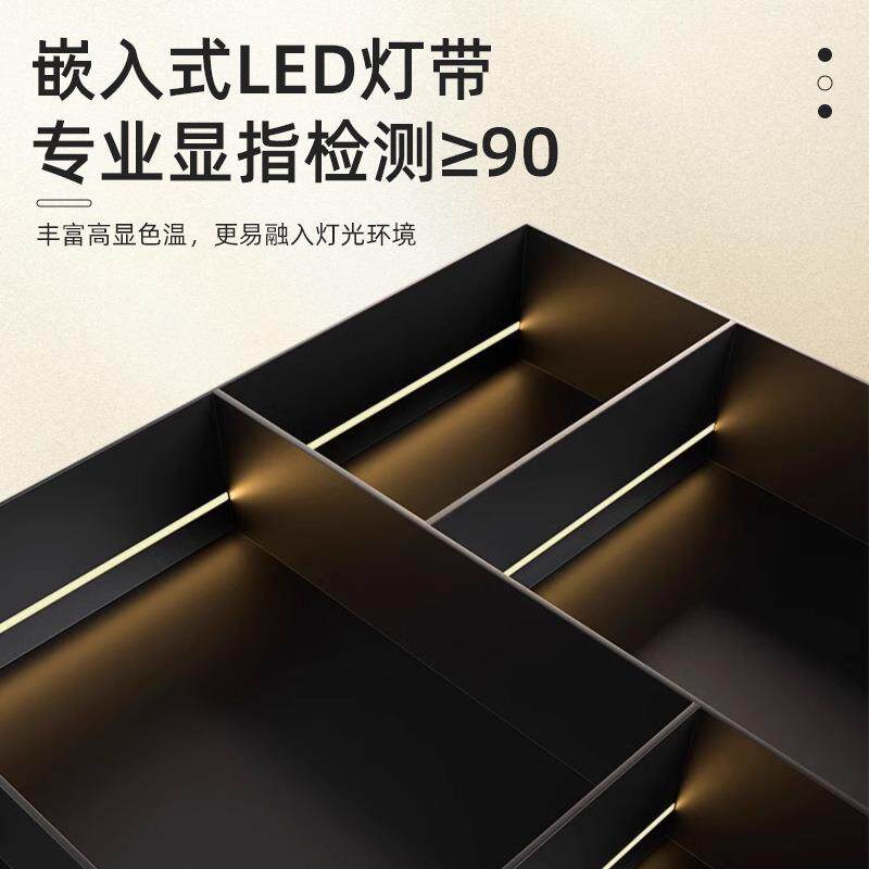 可定不锈钢板电视壁龛嵌入式铝合金属内嵌框背景柜75 85寸展新款