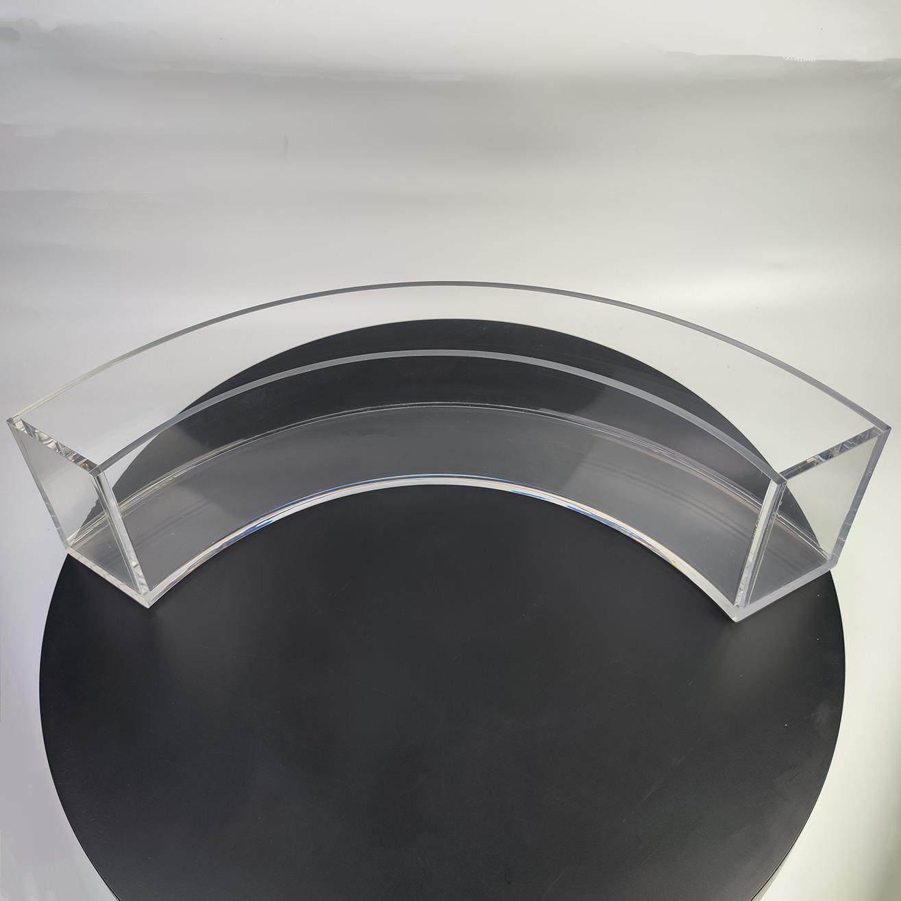 亚克力圆弧盒有机玻璃收纳盒拼接圆形收纳超市商场展示台高透明