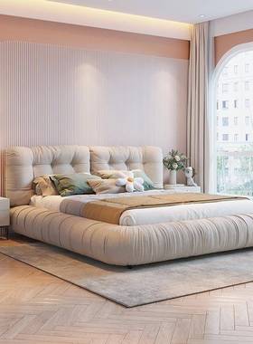意式baxter云朵床网红床轻奢极简设计师现代2022新款布艺主卧床