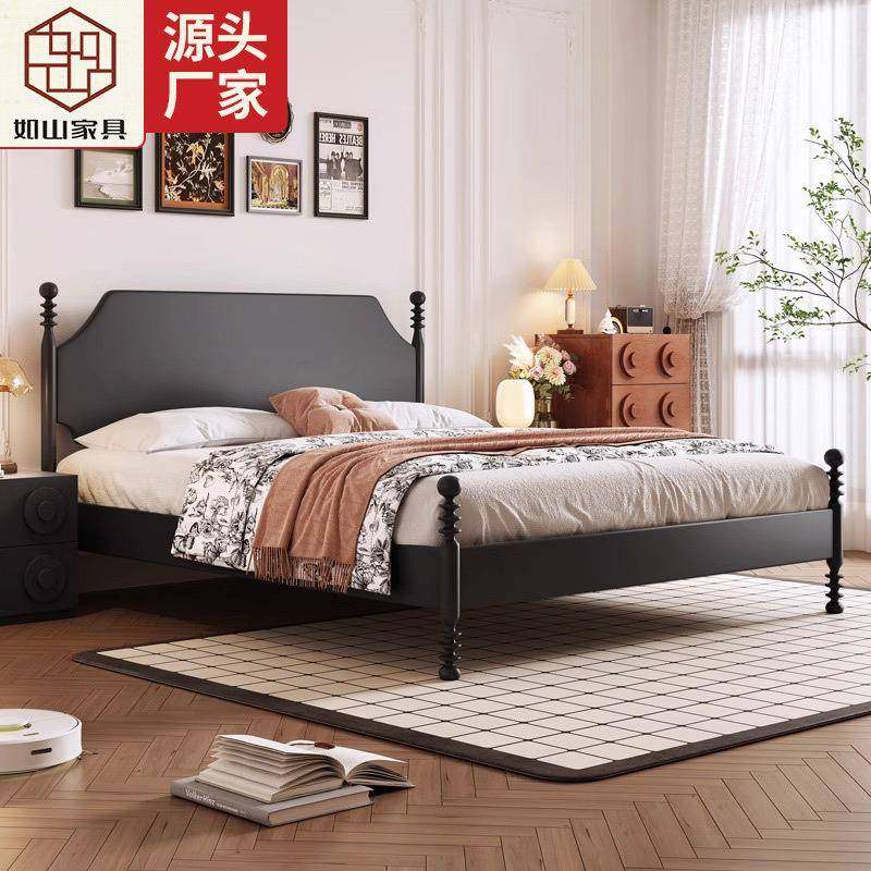 法式复古实木床硬靠简约中古风1.8米双人床主卧1.5米大床家用婚床,五金/工具,五金工具箱/五金收纳箱,淘宝优惠券,粉丝福利购,淘宝优惠卷