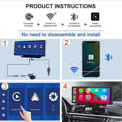 10.26寸4K+1080P智慧屏CARPLAY汽车大屏导航前后双录导航仪