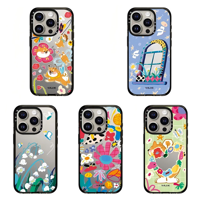 CALG联名王尔德的花适用苹果手机壳iphone11 12 13 14 15 16 17promax新款外壳高级感小众磁吸2025网红爆款