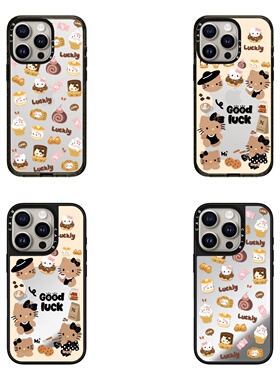 CALG黑皮HelloKitty凯蒂猫新款超火磁吸防摔iphone11 12 13 14 15 16 17promax适用苹果手机壳高级感小众