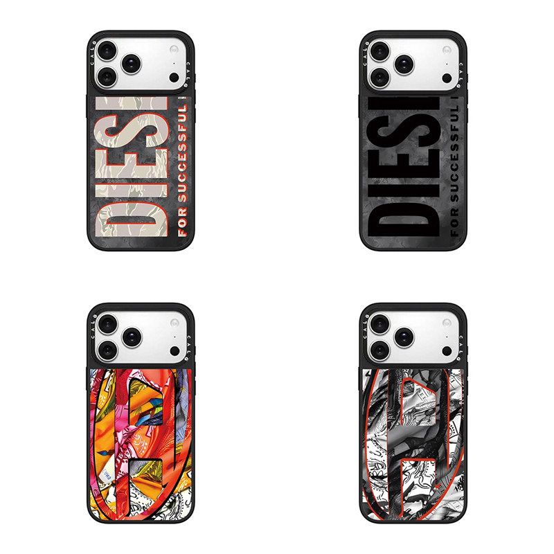 CALG潮牌DISEL大理石涂鸦英文适用苹果手机壳iphone14 15 16 17promax新款外壳高级感小众磁吸2025网红爆款