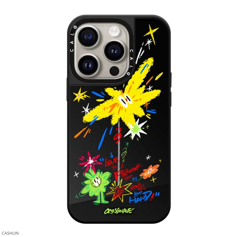 CALG联名手握焰火的人适用苹果手机壳iphone11 12 13 14 15 16 17promax新款外壳高级感小众磁吸2025网红爆款