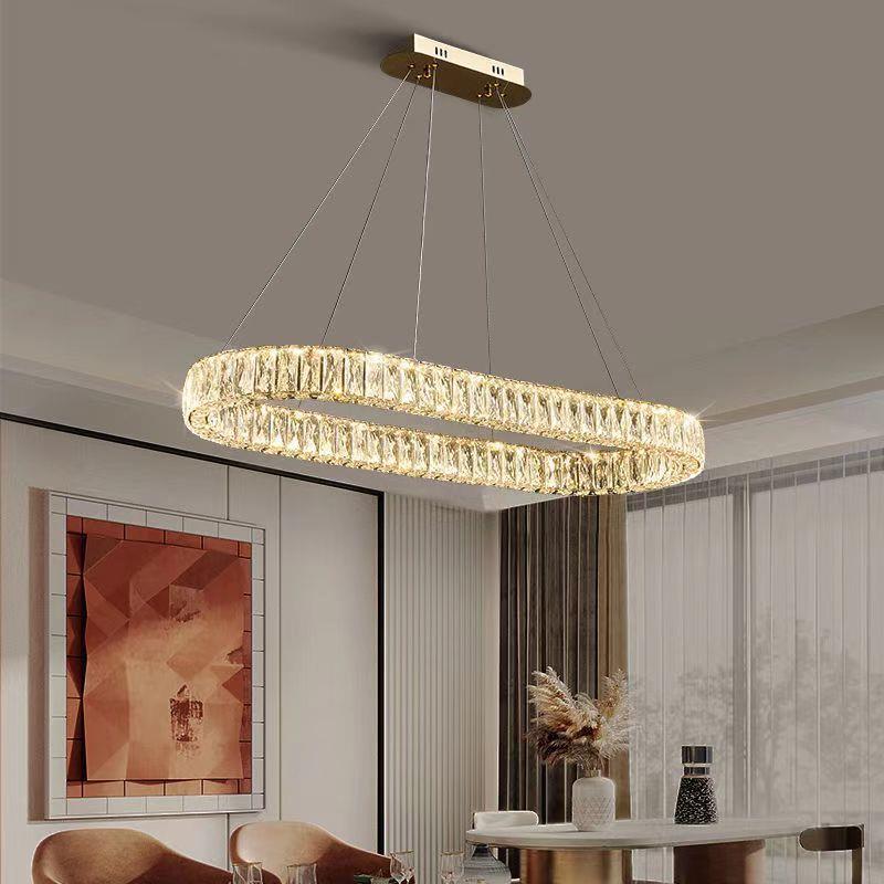 餐厅吊灯后现代轻奢水晶吊灯意式设计师个性高端饭厅餐桌吧台吊灯