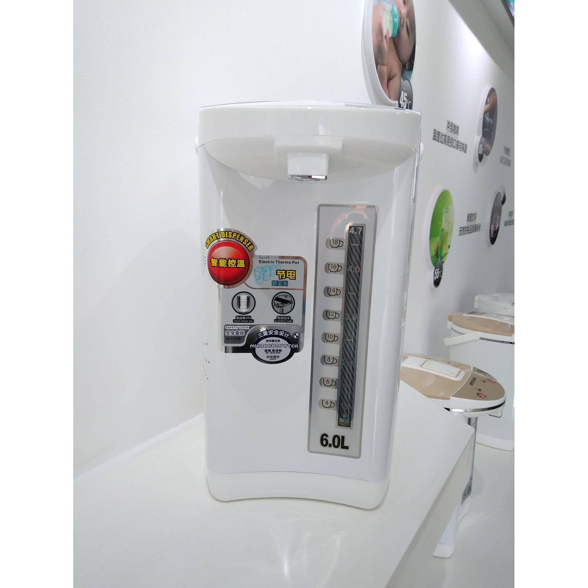 厂家直销致林PBD-603电热水壶304不锈钢保温6L电开水瓶安全防干烧