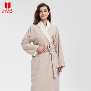酒店浴袍 吸水加厚男女睡袍民宿秋冬双层桃皮绒浴袍 高档酒店浴袍