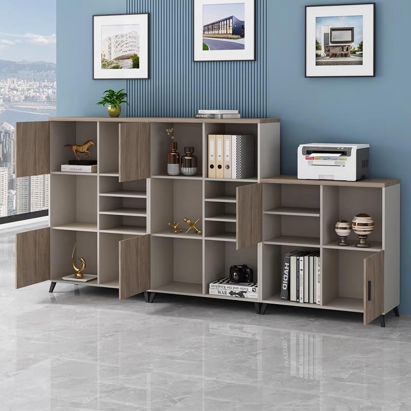 简约办公室矮柜文件柜档案柜子资料柜隔断储物柜落地柜书柜带锁无