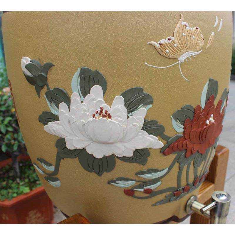 特大号紫砂水缸环保饮水机带龙头茶具大水缸罐储水紫砂茶缸原矿