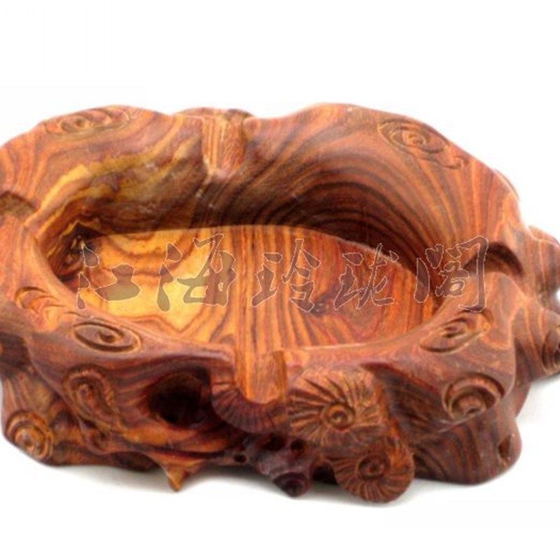 实木烟灰缸创意 个性客厅家用黑檀木根雕木质烟灰缸 礼品实木烟缸