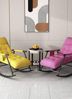 摇摇椅家用阳台休闲懒厅人单躺椅布艺人沙发客网红ZOP卧椅室椅子