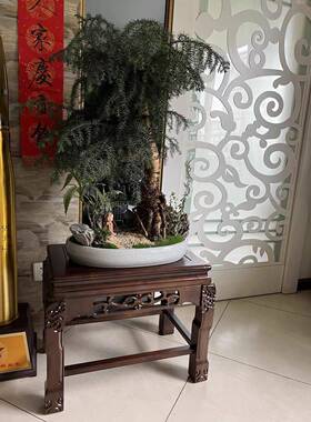 X缸EI3实木小方客F768SSHT厅沙发小茶几角几几边桌正边柜方形盆景