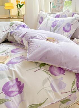 新品全棉套单件8生0×2ZLS00x230学卡通双人100纯1棉被被罩1.5m