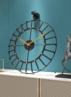 约创意时尚17751欧式艺挂钟客厅个用性现代简大气时钟艺铁术家卧
