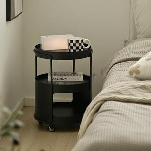 牧森奶风可移动边几无品牌/圆桌客迷发你茶油几厅酒店民宿床头桌