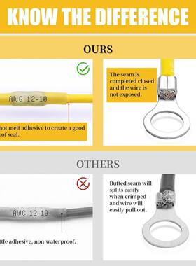 Camtek300PCS热收ZWR缩线连接器,22-10AWG,防水电线端子套件船用