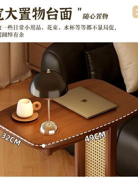 客厅沙发边几柜小桌子可移动推拉家WJI用物架侧置边桌茶几户型床