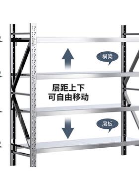 30HNG4不锈钢货架多层潮仓钢储架货冷库仓库可防调节不锈中型置物
