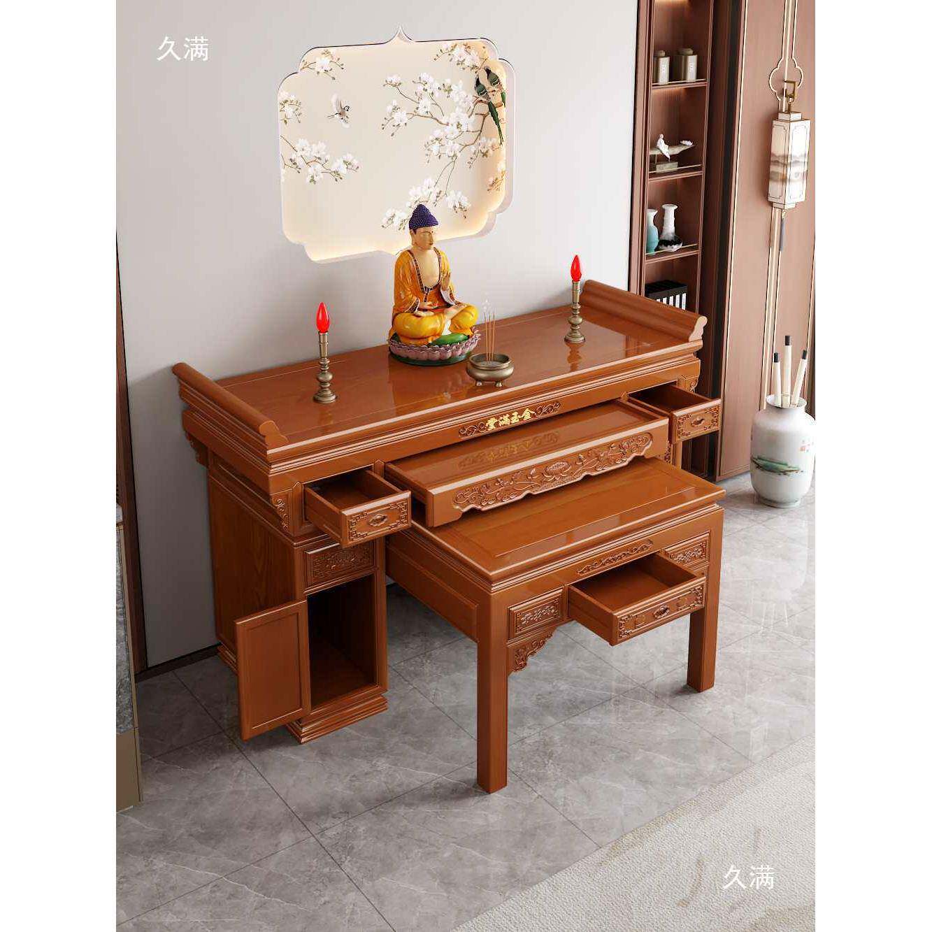 实木供桌神香案客用简ICS约台佛桌柜农村厅中堂爷香桌条案