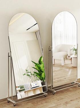 服网装店可移动锈穿衣镜显瘦显高美全身颜显瘦镜红BXG-GXLD不钢落