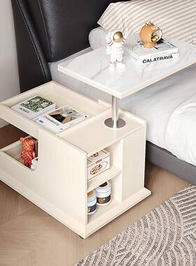 可移动小推桌车边几小户型家用茶55018多茶功能升降几奶油创意客