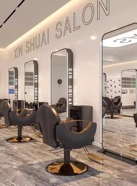 网红发面店落地子发廊专用简约日式带灯双镜镜子UON理美发店剪发