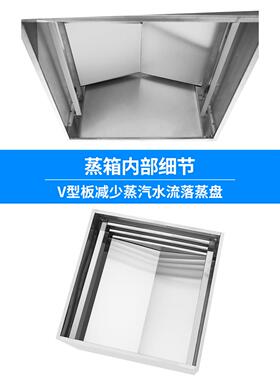 箱广东厚肠粉蒸加OQJ粉撑肠粉不机蒸笼一抽一份早餐全锈钢铁托盘